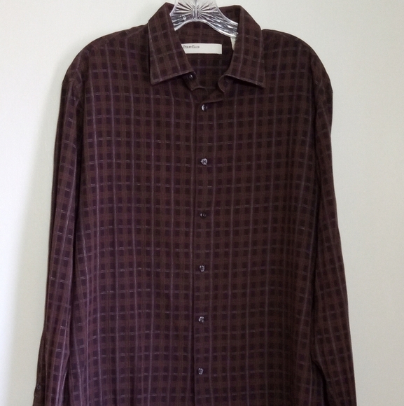 Perry Ellis long sleeve button down shirt men size large - Picture 1 of 7